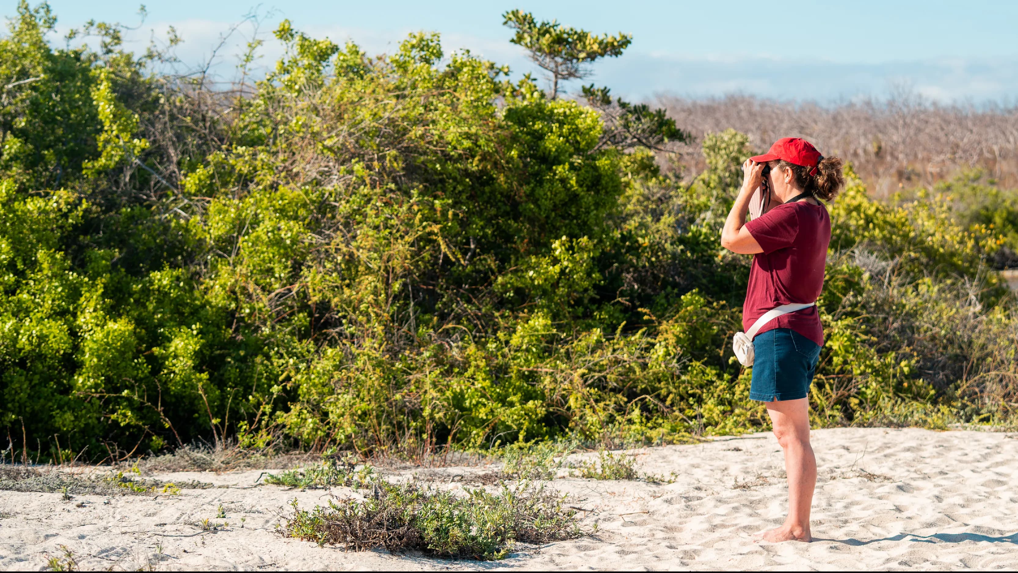 Senior travelers enjoying a small ship Galapagos cruise experience