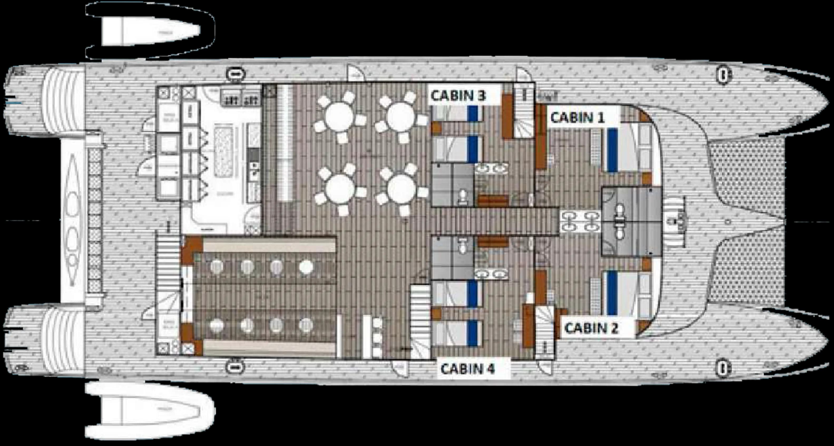 Plano de la cubierta Main Deck